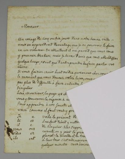 null ABBÉ DE L'ÉPÉE, Charles Michel de L'Epée dit (1712-1789), précurseur de l'enseignement...