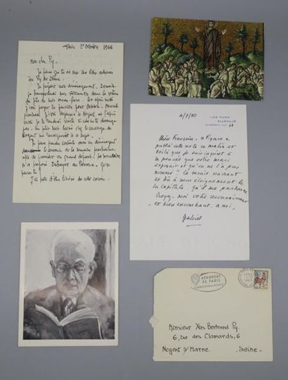 null [BEAUX-ARTS]. Correspondance adressée au peintre Bertrand PY (1895-1973), peintre...