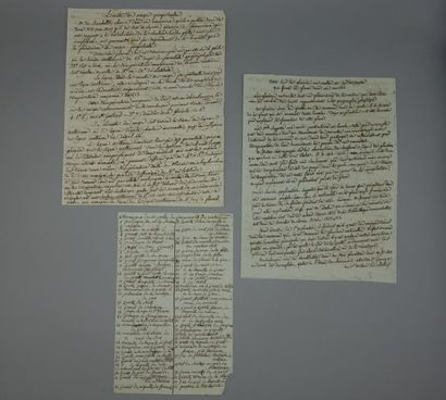 [SAVOIE - GLACIERS & MINÉRAUX]. 4 manuscrits...