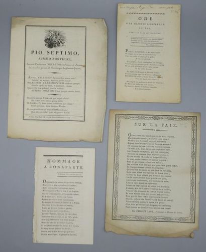 null [EMPIRE]. Ensemble de 7 imprimés. Fin XVIIIe-début XIXe siècle. 22 pp. in-4...