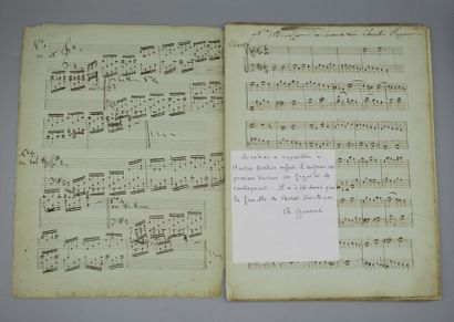 null [BERLIOZ, Hector]. Manuscrit musical composé de trois cahiers intitulés : "...