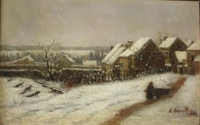 null Gaston Domergue (1885-1927)
" Paysage en hiver " 1888
Huile sur toile.
Signée,...