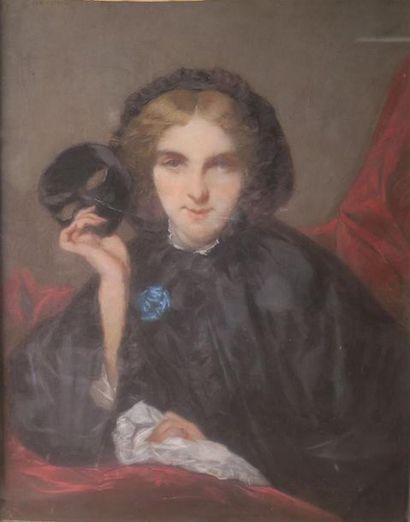 null Guillaume Marie Borione dit William Borione (1817-1885).
Le Bal, femme tenant...