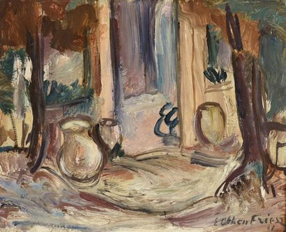 null Emile Othon Friesz (1879-1949)
"Terrasse en Provence" 1923 
Huile sur panneau...