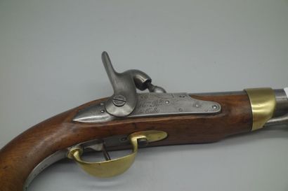 null Pistolet mod.1822 T.BIS, platine marquée MRE.RLE.DE TULLE, queue de culasse...