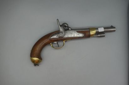 null Pistolet mod.1822 T.BIS, platine marquée MRE.RLE.DE TULLE, queue de culasse...