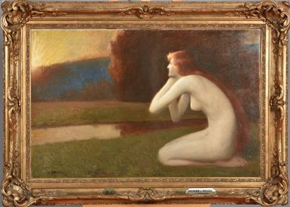 null Augustin Zwiller (1850-1939).
Hymne au soleil.
Huile sur toile.
Signé en bas...