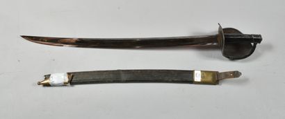 null Navy sabre, boarding, punched hilt, anchor blade and "MANUF.NLE DE CHATELLERAULT.1855"...