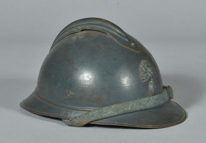 Casque ADRIAN 1915, infanterie, bleu, jugulaire...