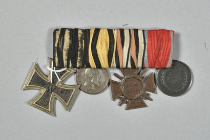 Portée de 4, croix de fer prussienne, médailles...