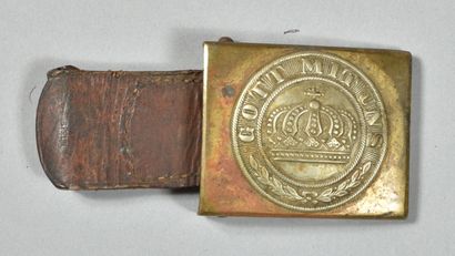 Plaque de ceinturon, PRUSSE, 1847, cuir ...
