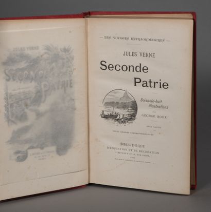 null VERNE Jules. SECONDE PATRIE. PARIS, HETZEL, s. d. (1900). Un volume, grand in-8,...