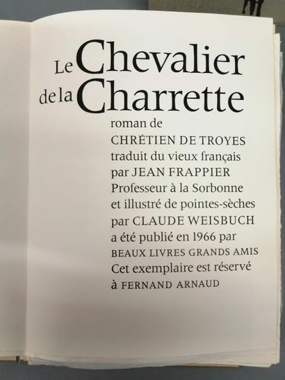 null CHRÉTIEN DE TROYES. LE CHEVALIER DE LA CHARRETTE. Traduit du vieux français...