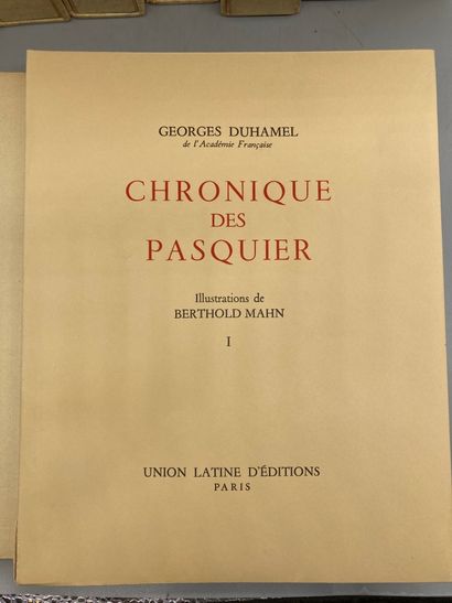 null DUHAMEL Georges. CHRONIQUE DES PASQUIER. PARIS, UNION LATINE D'ÉDITIONS, 1949....