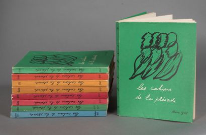 null CAHIERS DE LA PLÉIADE. PARIS, GALLIMARD, 1948 - 1952. Neuf volumes, petit in-4,...