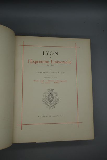 null STORCK (Adrien) & MARTIN (Henri). LYON À L'EXPOSITION UNIVERSELLE DE 1889. s....