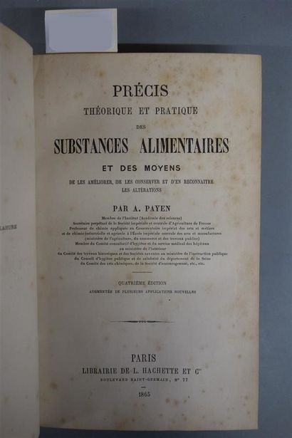 null PAYEN (A). PRÉCIS THÉORIQUE ET PRATIQUE DES SUBSTANCES ALIMENTAIRES ET DES MOYENS...