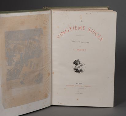 null ROBIDA A. LE VINGTIÈME SIÈCLE. PARIS, GEORGES DECAUX, 1883. Un volume, in-4,...
