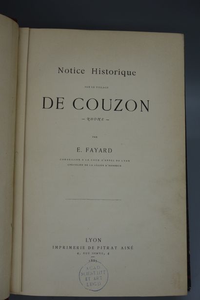 null VINGTRINIER (Emmanuel). VIEILLES PIERRES LYONNAISES. LYON, CUMIN ET MASSON,...