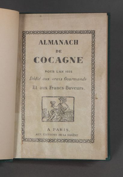 null [GUÉGAN Bertrand]. ALMANACH DE COCAGNE. Pour l'an 1920 - 1921 - 1922. Dédié...