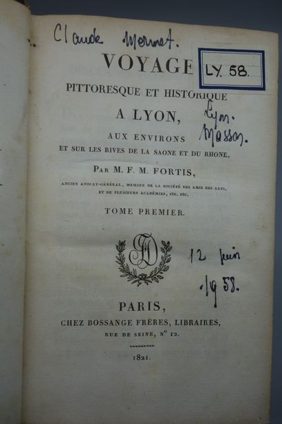 null FORTIS (F. M.). VOYAGE PITTORESQUE ET HISTORIQUE A LYON, aux environs et sur...