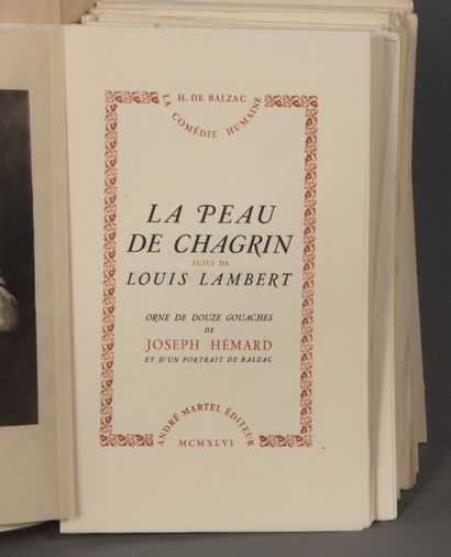 null BALZAC Honoré de. LA COMÉDIE HUMAINE... GIVORS, A. MARTEL, 1946 - 1951. 30 volumes,...