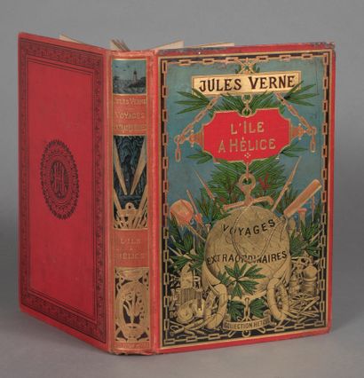 null VERNE ules. L'ÎLE A HÉLICE. PARIS, HETZEL & Cie, s. d. (1895). Deux parties...