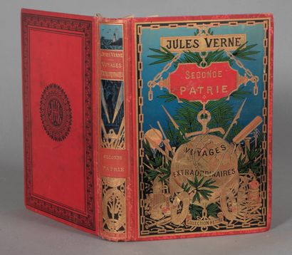 null VERNE Jules. SECONDE PATRIE. PARIS, HETZEL, s. d. (1900). Un volume, grand in-8,...