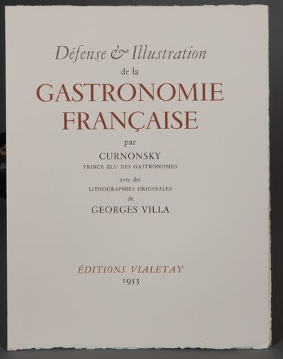 null CURNONSKY. DEFENSE AND ILLUSTRATION OF FRENCH GASTRONOMY. PARIS, VIALETAY, 1953....
