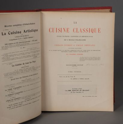 null URBAIN - DUBOIS & Émile BERNARD. LA CUISINE CLASSIQUE. Études pratiques, raisonnées...