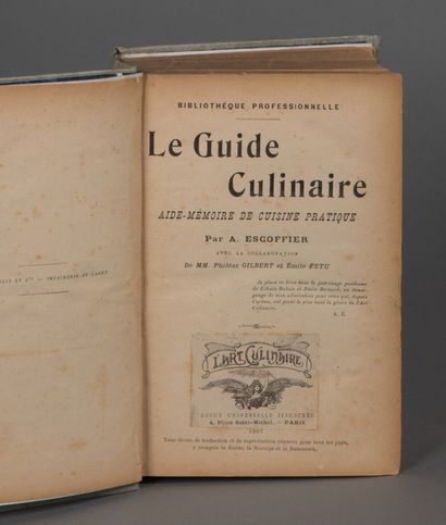 null ESCOFFIER A. LE GUIDE CULINAIRE. Aide - mémoire de cuisine pratique. PARIS,...