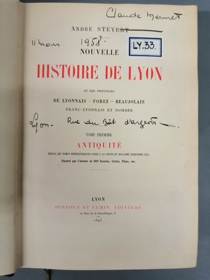 null STEYERT André. NOUVELLE HISTOIRE DE LYON et des provinces de Lyonnais - Forez...