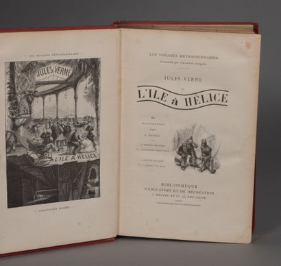 null VERNE ules. L'ÎLE A HÉLICE. PARIS, HETZEL & Cie, s. d. (1895). Deux parties...