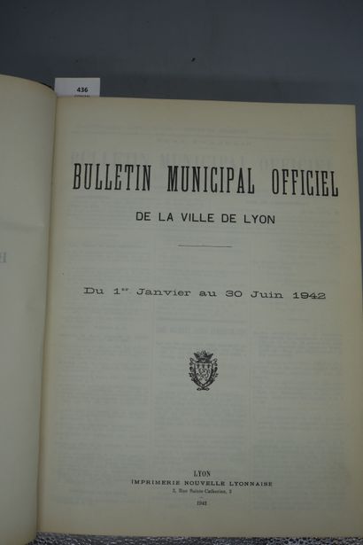 null BULLETIN MUNICIPAL OFFICIEL. DE LA VILLE DE LYON. DU 1er JANVIER AU 30 JUIN...
