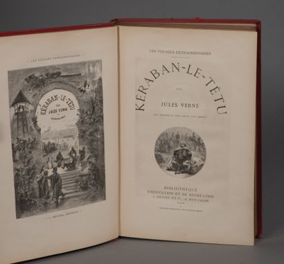 null VERNE Jules. KÉRABAN - LE - TÊTU. PARIS, HETZEL, s. d. (1893). Un volume, in-8,...