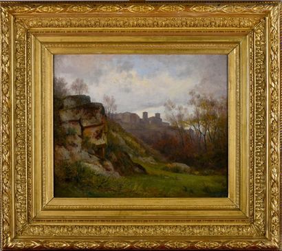 null Louis Noirot (1820-1902). 
 Saint-Maurice-Sur-Loire.
Oil on canvas.
Signed lower...