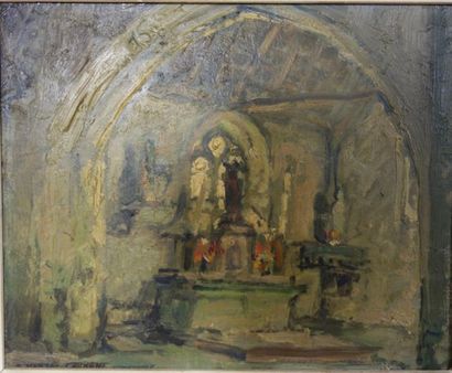 null Emmanuel Marcel-Laurent (1892-1948).
En pendant : " le porche " et "l'autel...