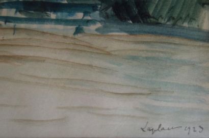 null Jacques LAPLACE (1890-1955).
Les arbres au parc, 1923.
Aquarelle sur papier.
Signé...