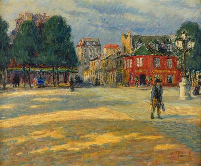 null Louis Claude Paviot (1872-1943). 
 Place Saint-Jacques, five o'clock in the...