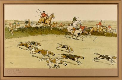 null After Cecil ALDIN (1870 - 1935)
Large colour zincographs. Proofs on thin vellum...
