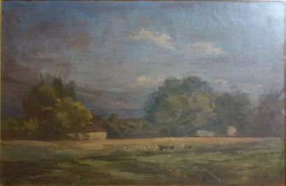 null Claude-Marie REIGNIER (1870-1954).
Paysage à la ferme au toit rouge.
Huile sur...