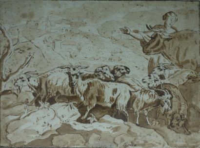 null LEONE Andrea di (Entourage of)
1596 - 1675

Pastoral scene

Pen, brown ink and...