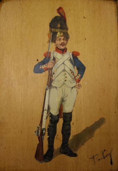null Attributed to William S. DARLING (1882-1963). 
 Set of 11 works:

Military portrait.
Lancer.
Infantry...