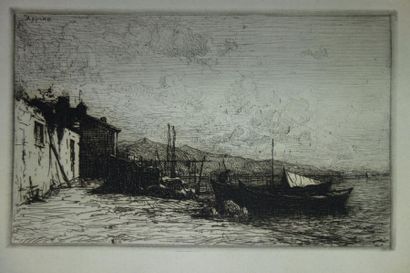 null Adolphe APPIAN (1818-1898)
Lot of 8 etchings in Keppel print. 
