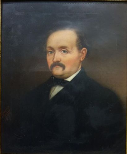 null Franz Sterrer (1818-1901).
Portrait d'homme, 1871.
Huile sur toile.
Signé, daté...