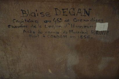null Ecole française du XIXème siècle.
Blaise Degan, capitaine au 46ème régiment...