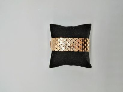 Bracelet ruban en or jaune 18K (750/oo),...