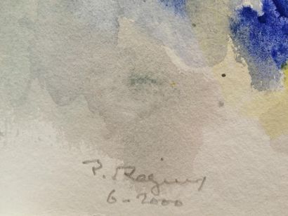 null Paul REGNY (1918-2013).
Composition, 2000.
Aquarelle sur papier.
Signé et daté...