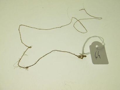 null 1 necklace cable gold, hunchbacked, broken, accidents, incomplete 1g