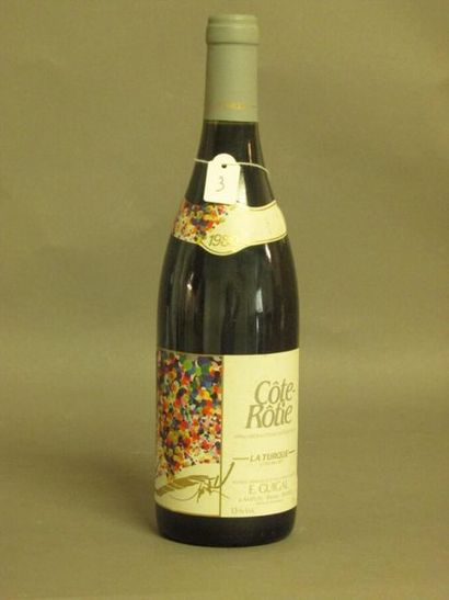 null 1 bouteille de CÔTE-RÔTIE "LA TURQUE", E.GUIGAL, 1989, très légère baisse de...